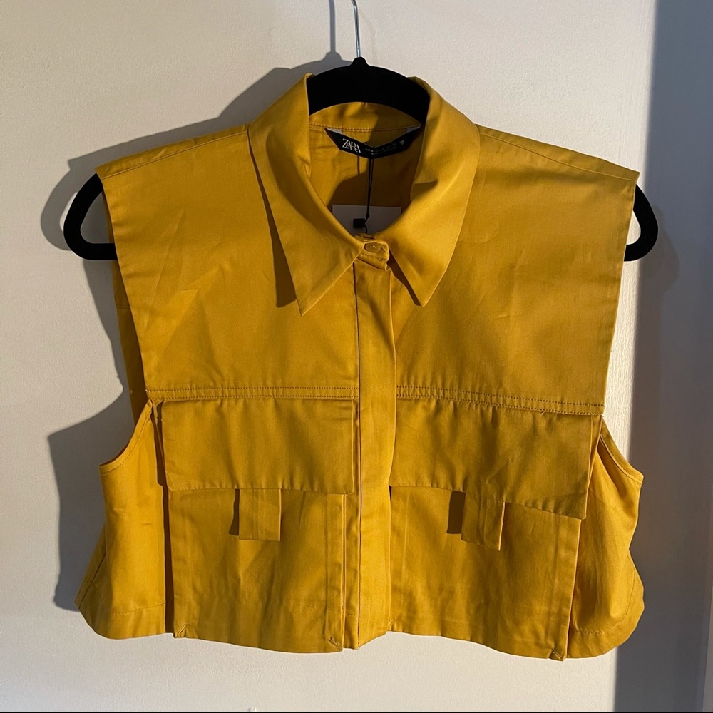 Zara Cropped Pocket Shirt - Picture 2 of 4